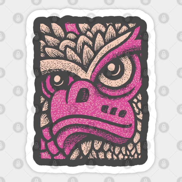 Whimsical Pink Dragon | Magical Fantasy Creature Sticker by TuncGK